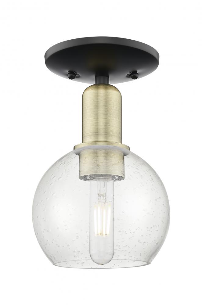 Athens - 1 Light - 6 inch - Black Antique Brass - Semi-Flush Mount