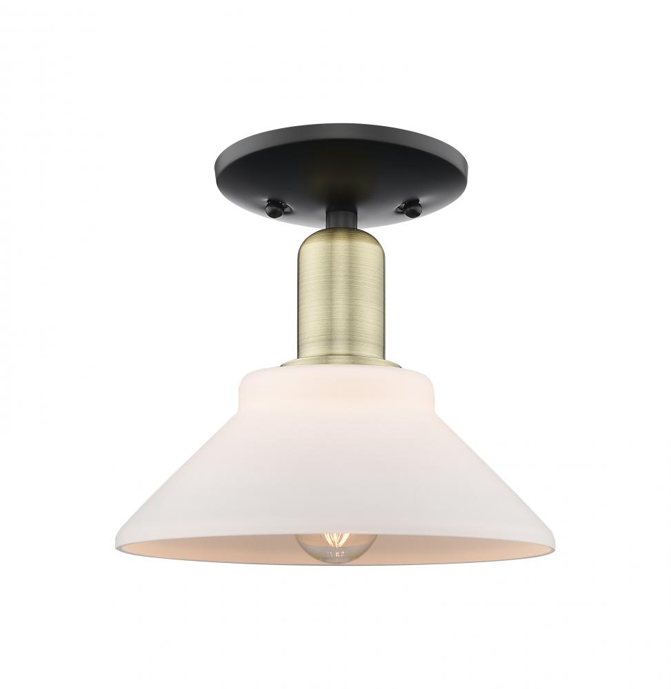 Orwell - 1 Light - 8 inch - Black Antique Brass - Semi-Flush Mount