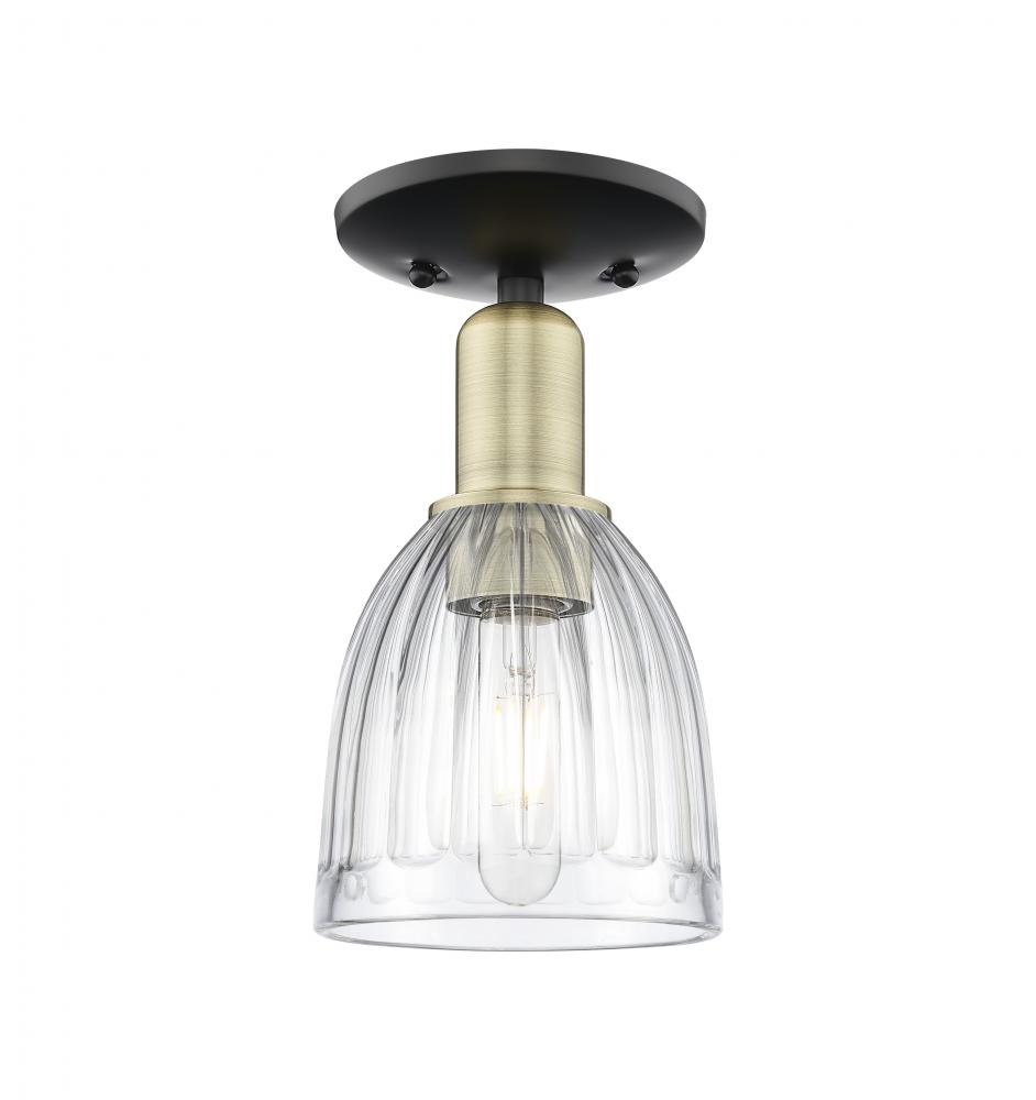 Brookfield - 1 Light - 6 inch - Black Antique Brass - Semi-Flush Mount