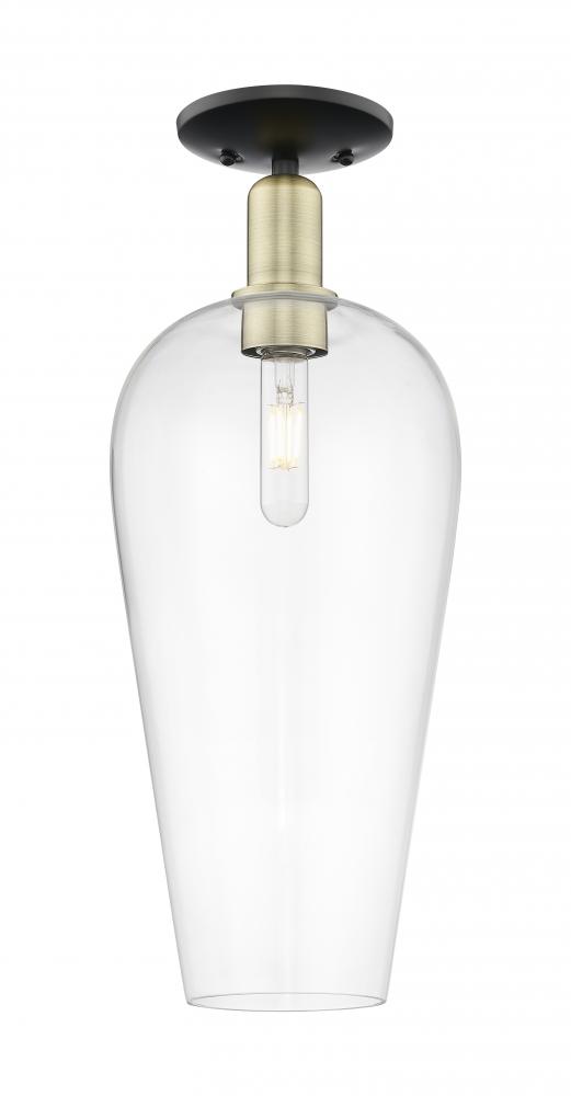 Chelsea - 1 Light - 6 inch - Black Antique Brass - Semi-Flush Mount