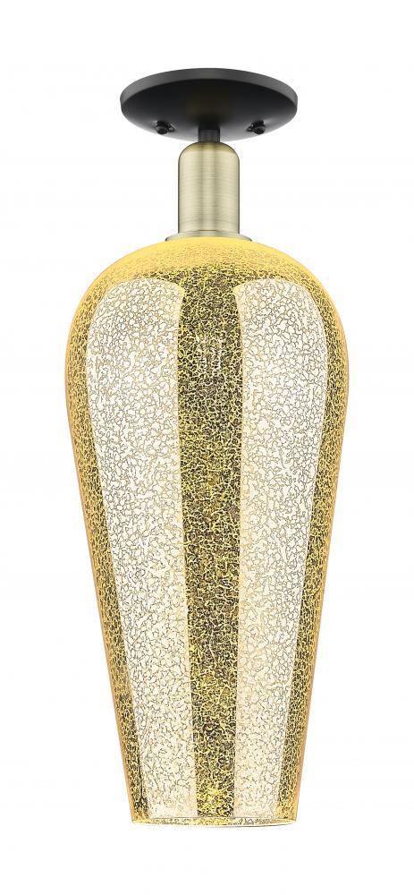 Chelsea - 1 Light - 6 inch - Black Antique Brass - Semi-Flush Mount