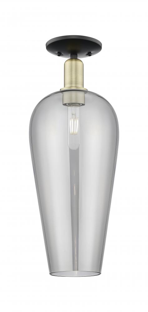 Chelsea - 1 Light - 6 inch - Black Antique Brass - Semi-Flush Mount