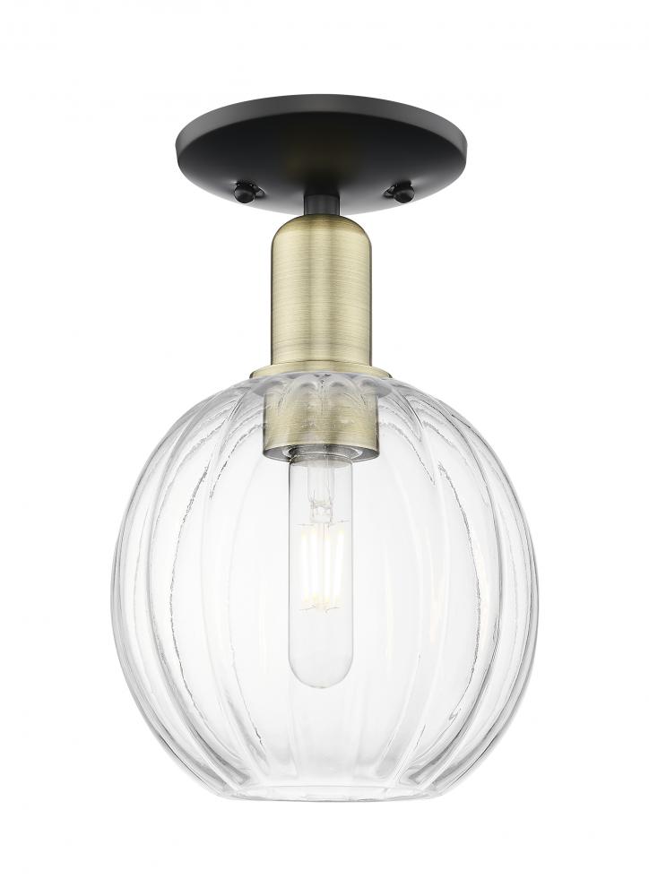 Preston Globe - 1 Light - 6 inch - Black Antique Brass - Semi-Flush Mount