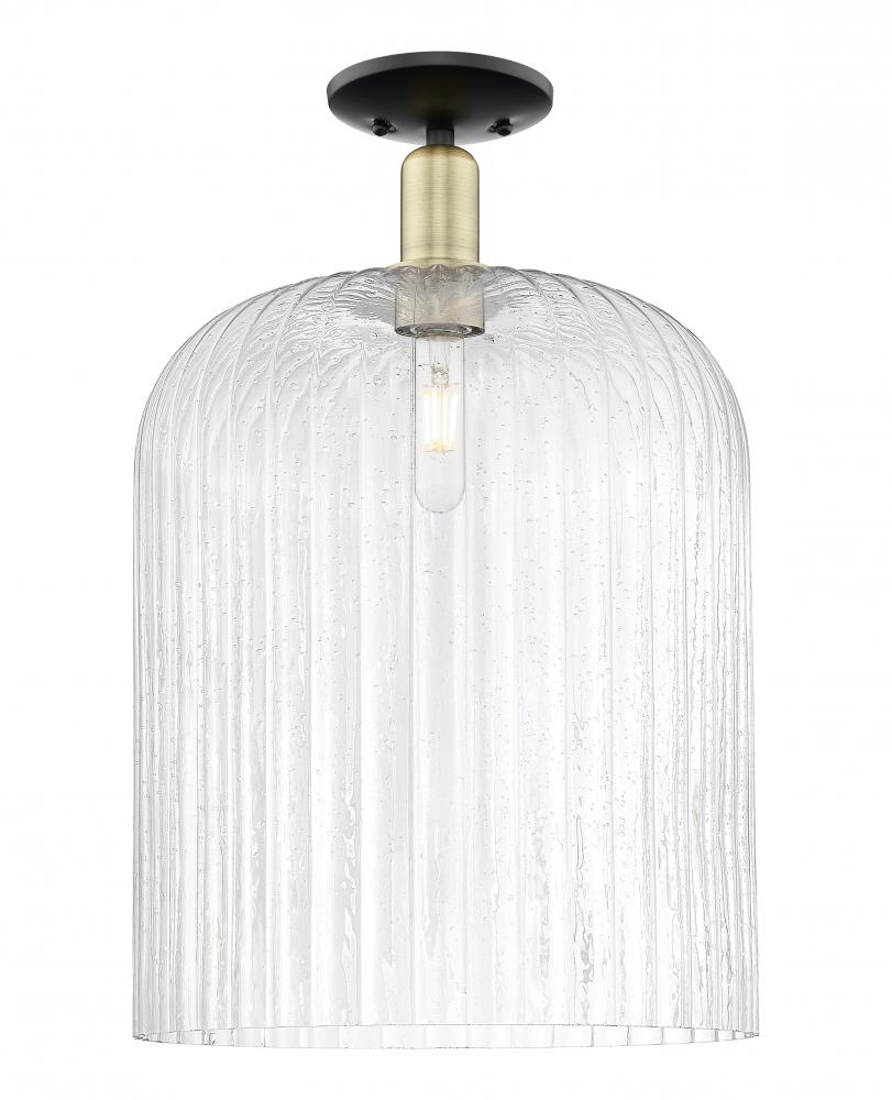 Bridal Veil - 1 Light - 12 inch - Black Antique Brass - Semi-Flush Mount