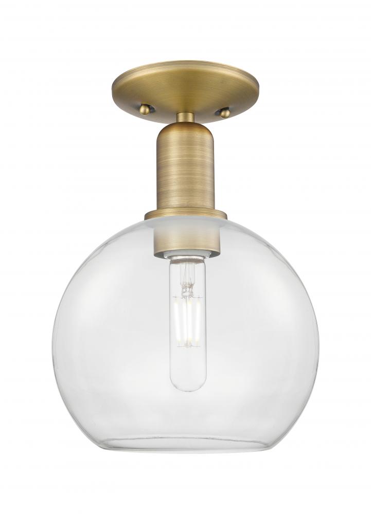 Athens - 1 Light - 8 inch - Brushed Brass - Semi-Flush Mount