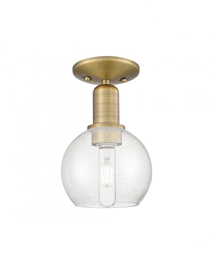 Athens - 1 Light - 6 inch - Brushed Brass - Semi-Flush Mount
