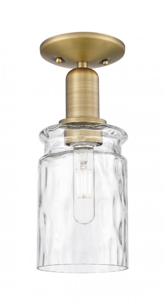 Candor - 1 Light - 5 inch - Brushed Brass - Semi-Flush Mount