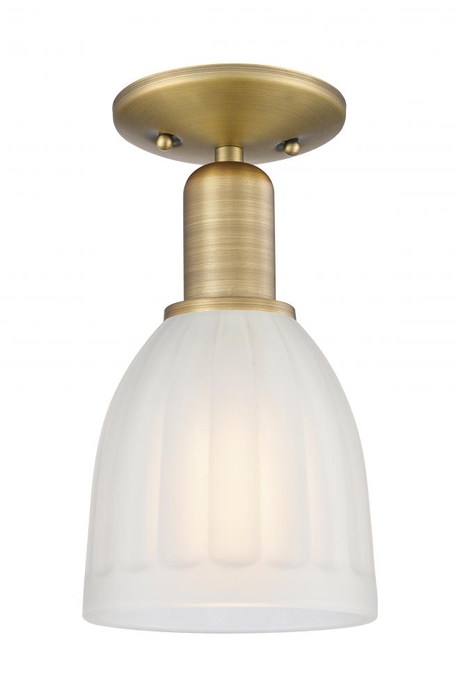 Brookfield - 1 Light - 6 inch - Brushed Brass - Semi-Flush Mount