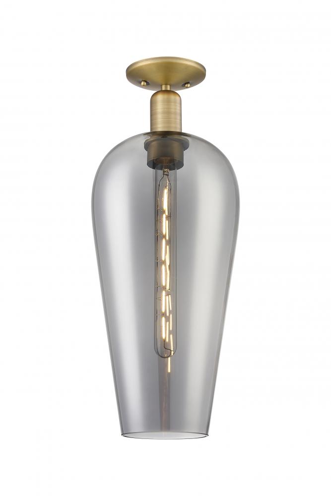 Chelsea - 1 Light - 6 inch - Brushed Brass - Semi-Flush Mount