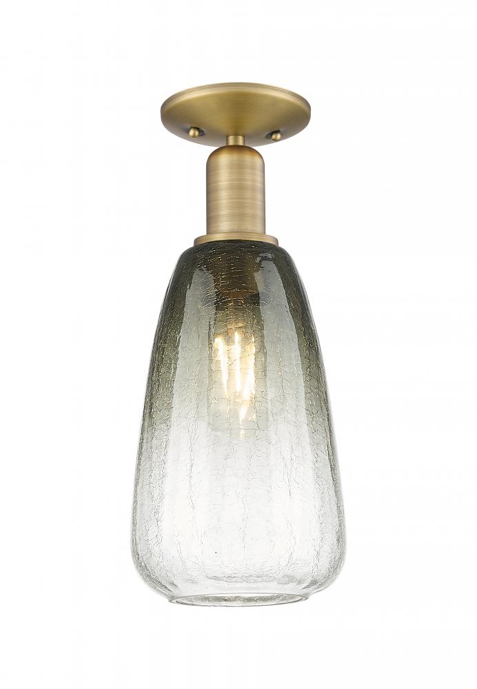 Brookhaven Almond - 1 Light - 6 inch - Brushed Brass - Semi-Flush Mount