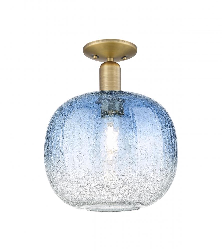 Brookhaven Sphere - 1 Light - 6 inch - Brushed Brass - Semi-Flush Mount