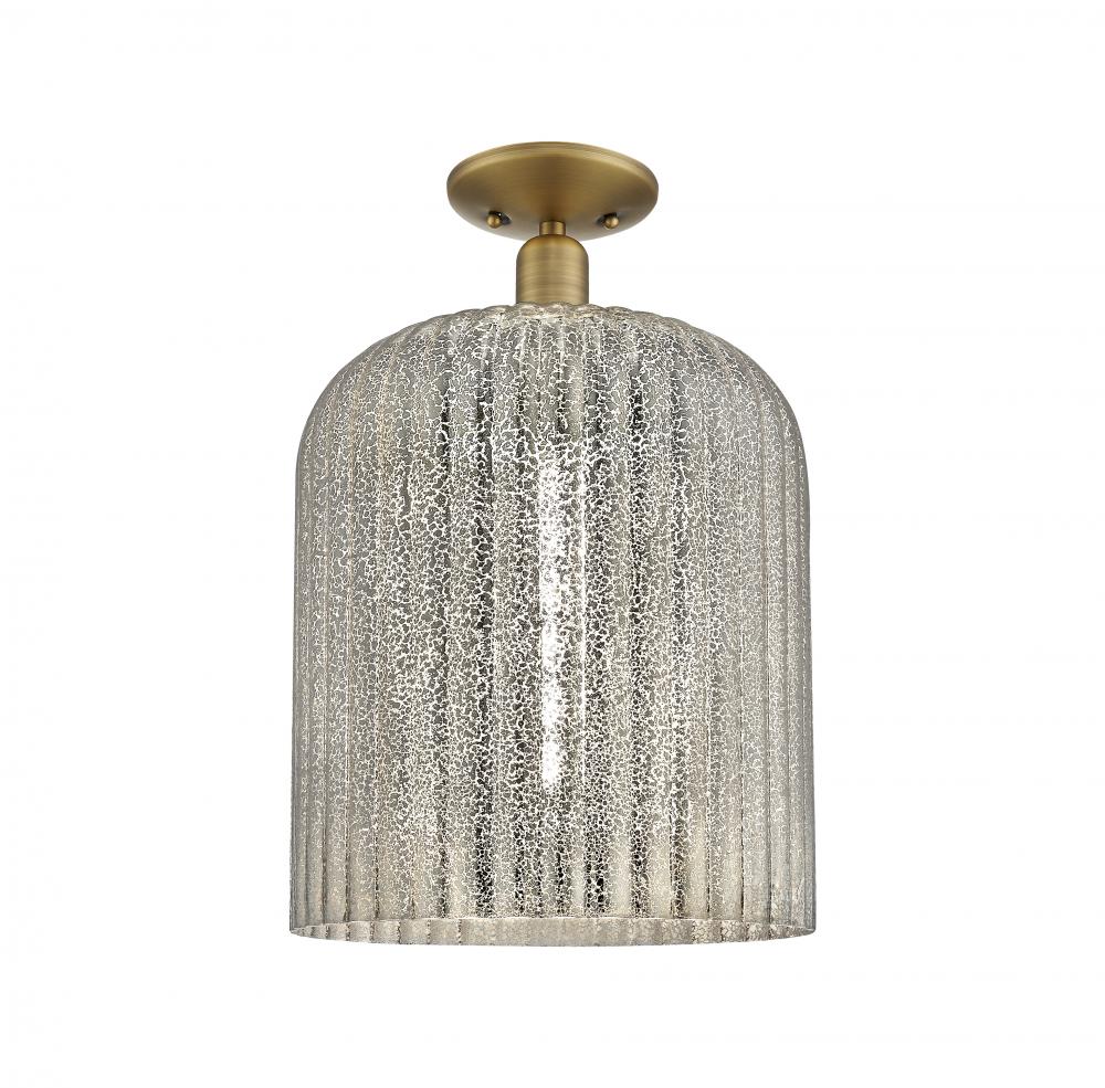 Bridal Veil - 1 Light - 12 inch - Brushed Brass - Semi-Flush Mount