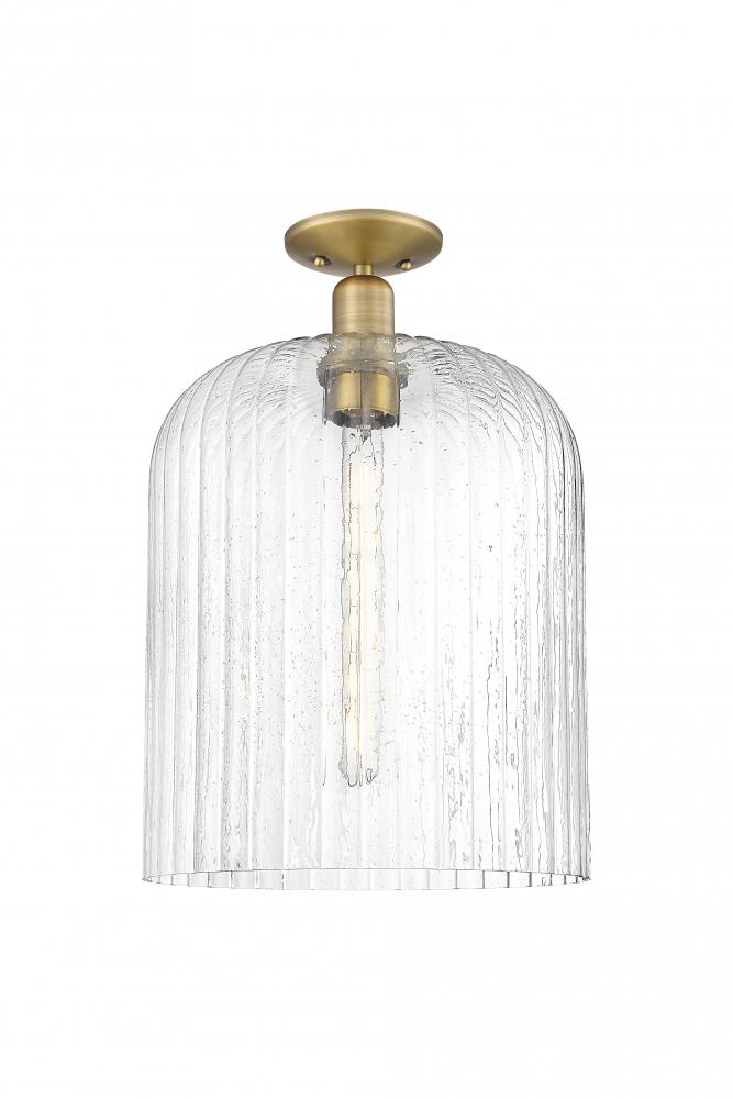 Bridal Veil - 1 Light - 12 inch - Brushed Brass - Semi-Flush Mount
