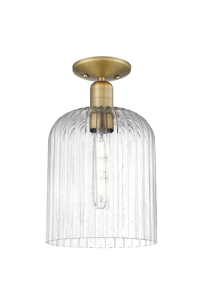 Bridal Veil - 1 Light - 8 inch - Brushed Brass - Semi-Flush Mount