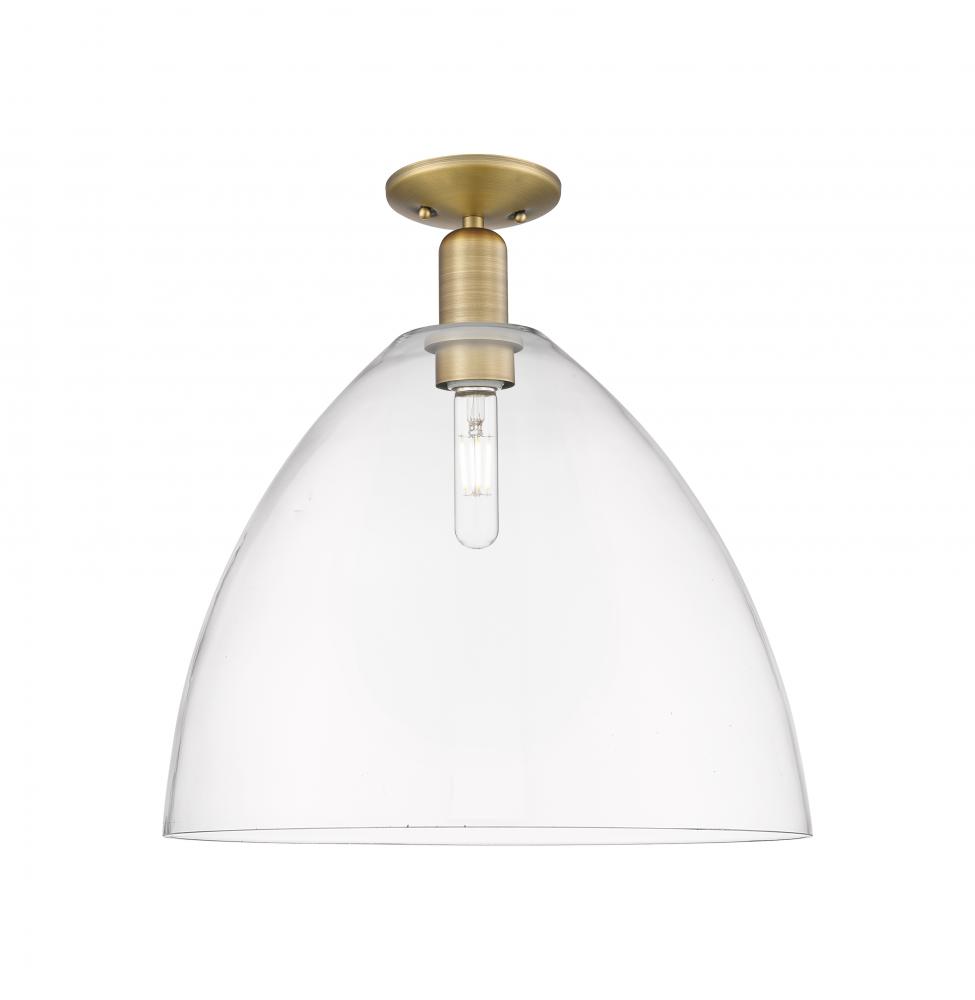 Bristol - 1 Light - 16 inch - Brushed Brass - Semi-Flush Mount