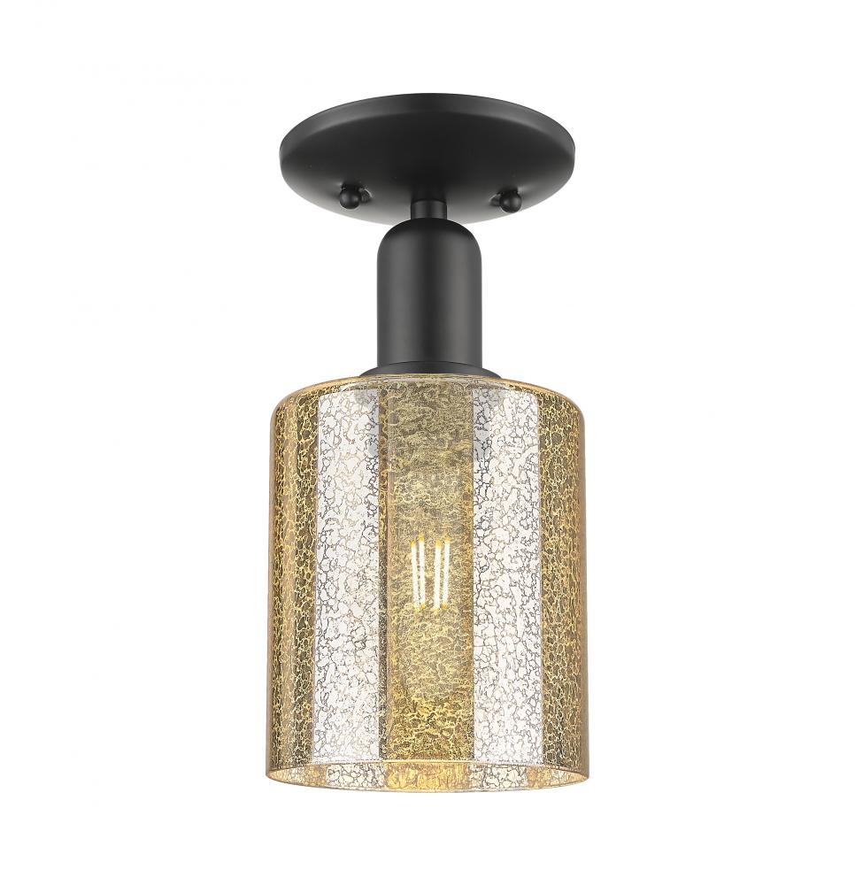 Cobbleskill - 1 Light - 5 inch - Matte Black - Semi-Flush Mount