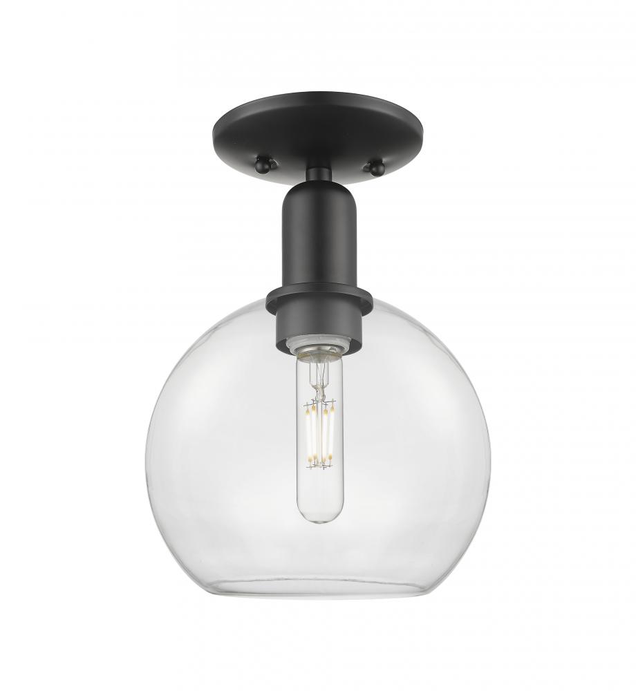 Athens - 1 Light - 8 inch - Matte Black - Semi-Flush Mount