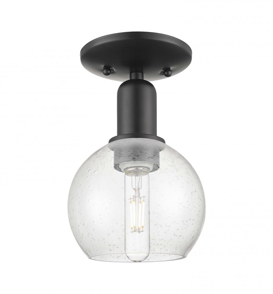 Athens - 1 Light - 6 inch - Matte Black - Semi-Flush Mount