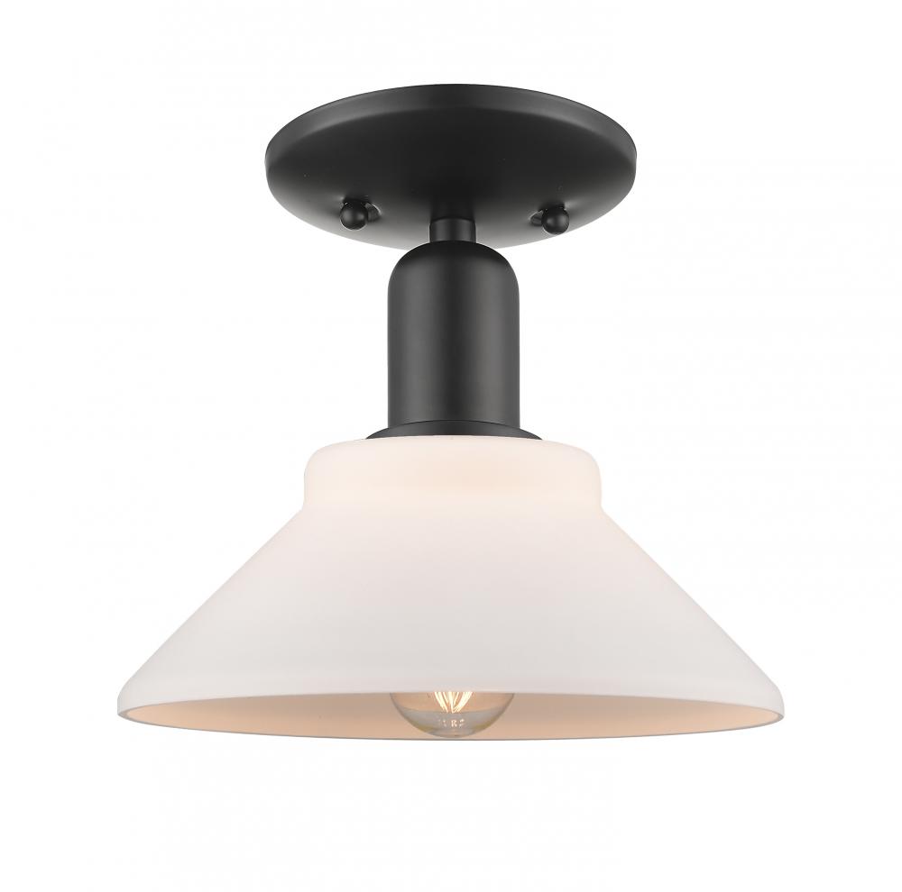 Orwell - 1 Light - 8 inch - Matte Black - Semi-Flush Mount