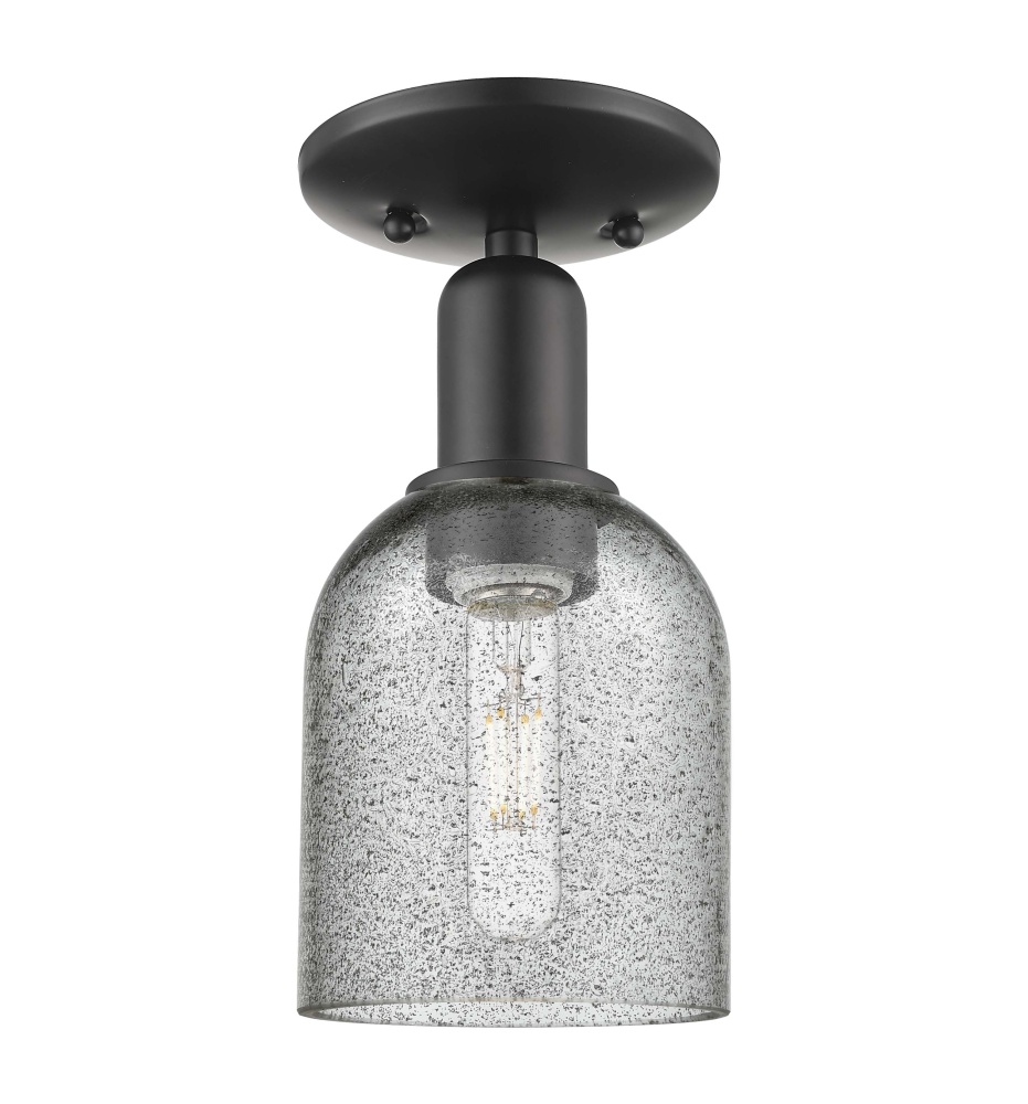 Caledonia - 1 Light - 5 inch - Matte Black - Semi-Flush Mount