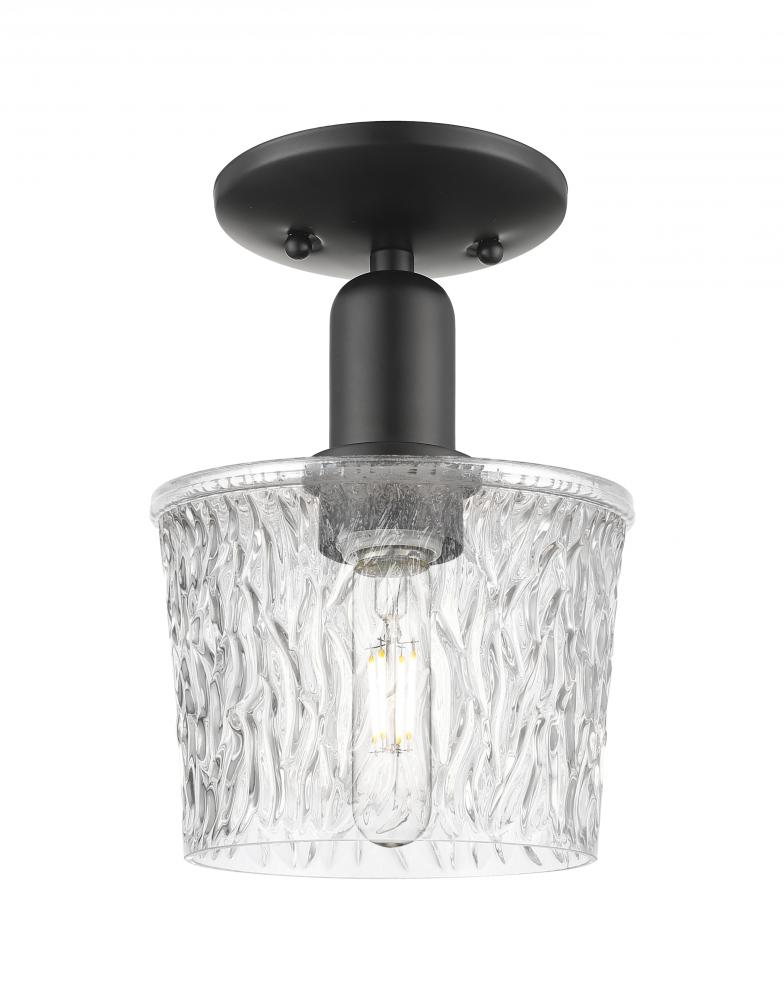 Niagara - 1 Light - 7 inch - Matte Black - Semi-Flush Mount