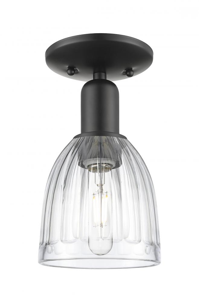 Brookfield - 1 Light - 6 inch - Matte Black - Semi-Flush Mount