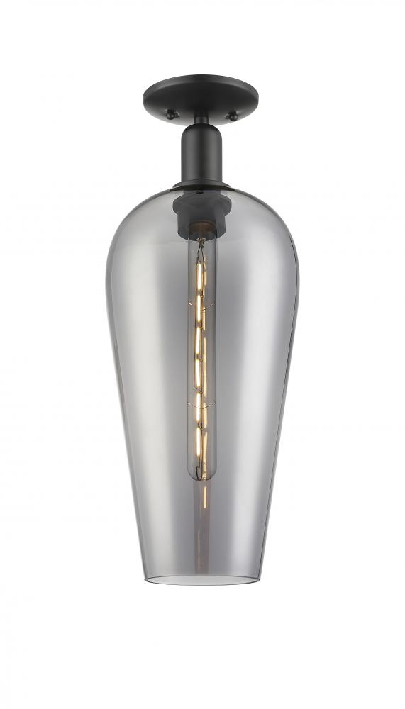 Chelsea - 1 Light - 6 inch - Matte Black - Semi-Flush Mount