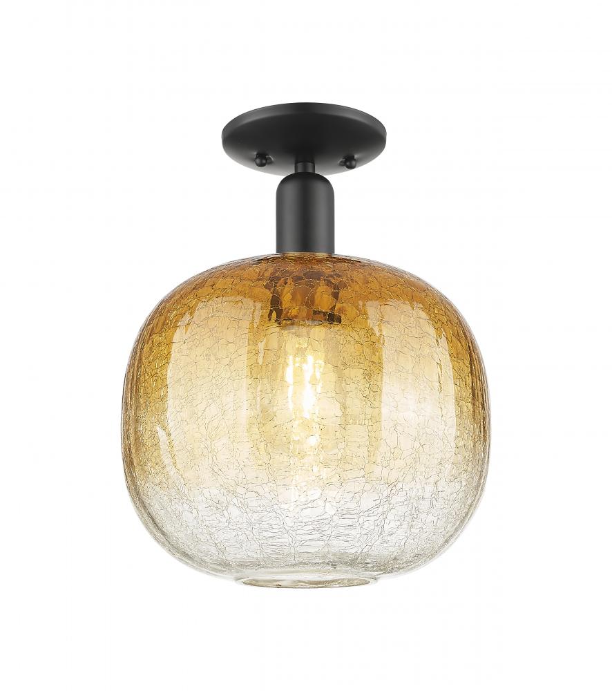 Brookhaven Sphere - 1 Light - 6 inch - Matte Black - Semi-Flush Mount