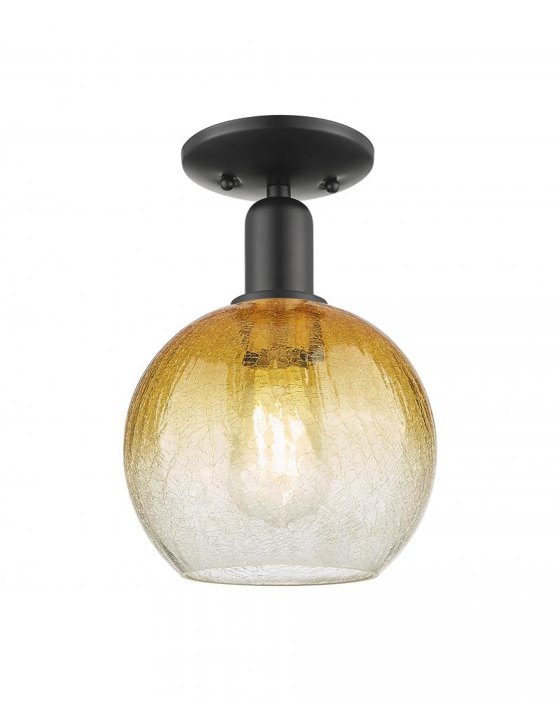 Brookhaven Globe - 1 Light - 6 inch - Matte Black - Semi-Flush Mount