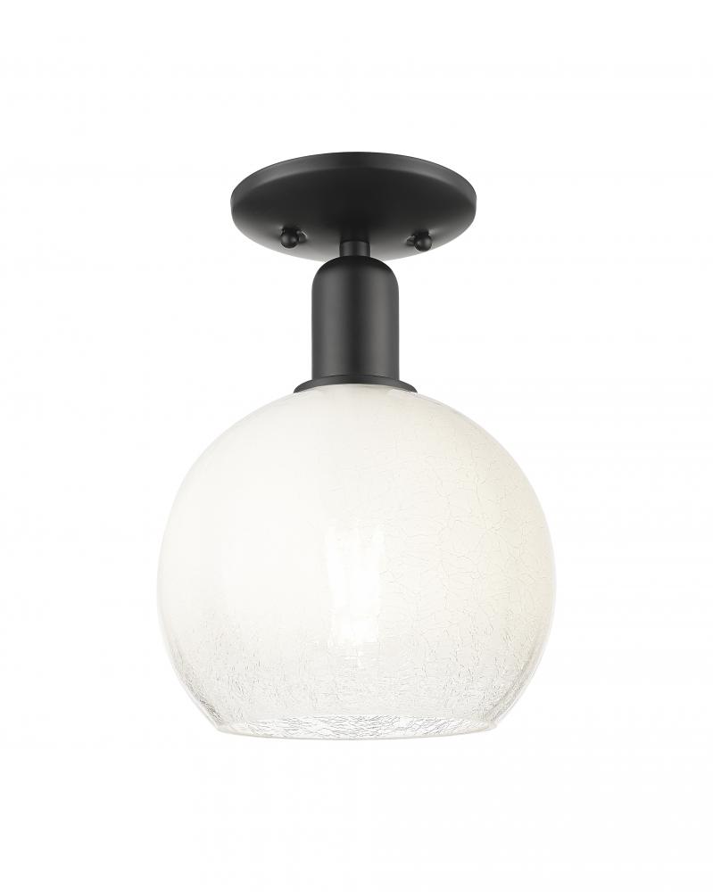 Brookhaven Globe - 1 Light - 6 inch - Matte Black - Semi-Flush Mount