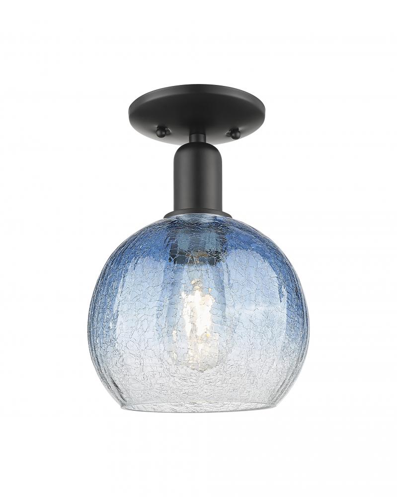 Brookhaven Globe - 1 Light - 6 inch - Matte Black - Semi-Flush Mount