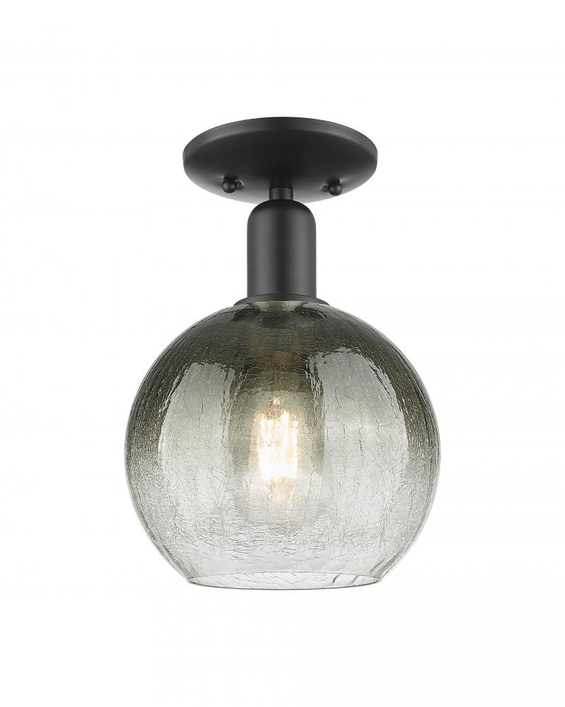 Brookhaven Globe - 1 Light - 6 inch - Matte Black - Semi-Flush Mount