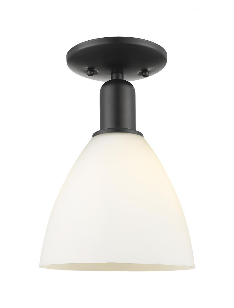 Bristol - 1 Light - 8 inch - Matte Black - Semi-Flush Mount