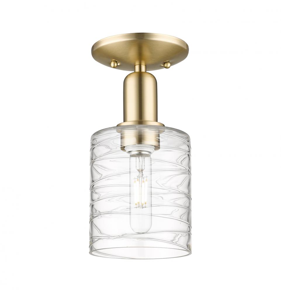 Cobbleskill - 1 Light - 5 inch - Champagne Bronze - Semi-Flush Mount