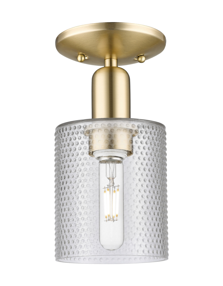 Cobbleskill - 1 Light - 5 inch - Champagne Bronze - Semi-Flush Mount