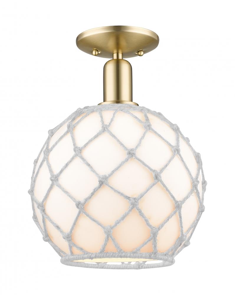 Farmhouse Rope - 1 Light - 10 inch - Champagne Bronze - Semi-Flush Mount