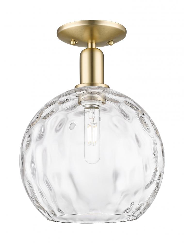 Athens Water Glass - 1 Light - 10 inch - Champagne Bronze - Semi-Flush Mount