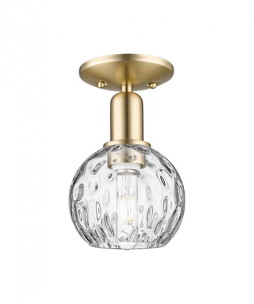 Athens Water Glass - 1 Light - 6 inch - Champagne Bronze - Semi-Flush Mount