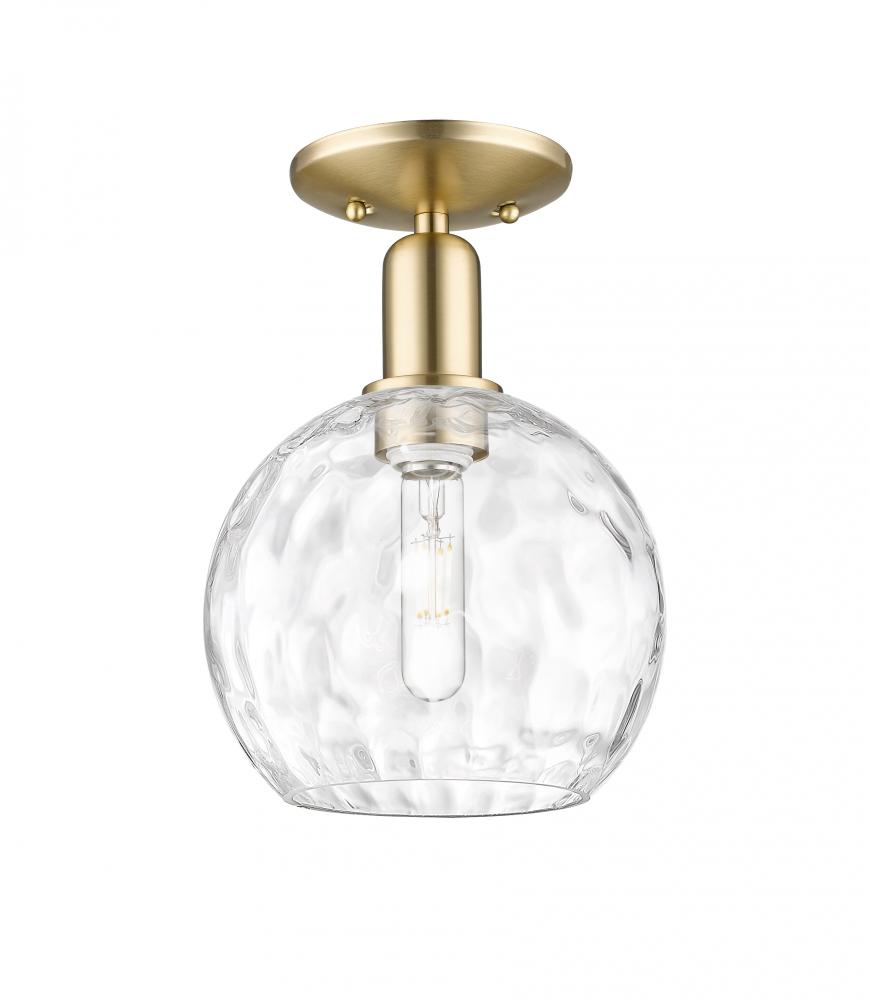 Athens Water Glass - 1 Light - 8 inch - Champagne Bronze - Semi-Flush Mount