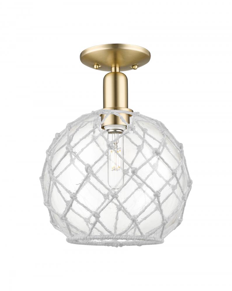 Farmhouse Rope - 1 Light - 10 inch - Champagne Bronze - Semi-Flush Mount