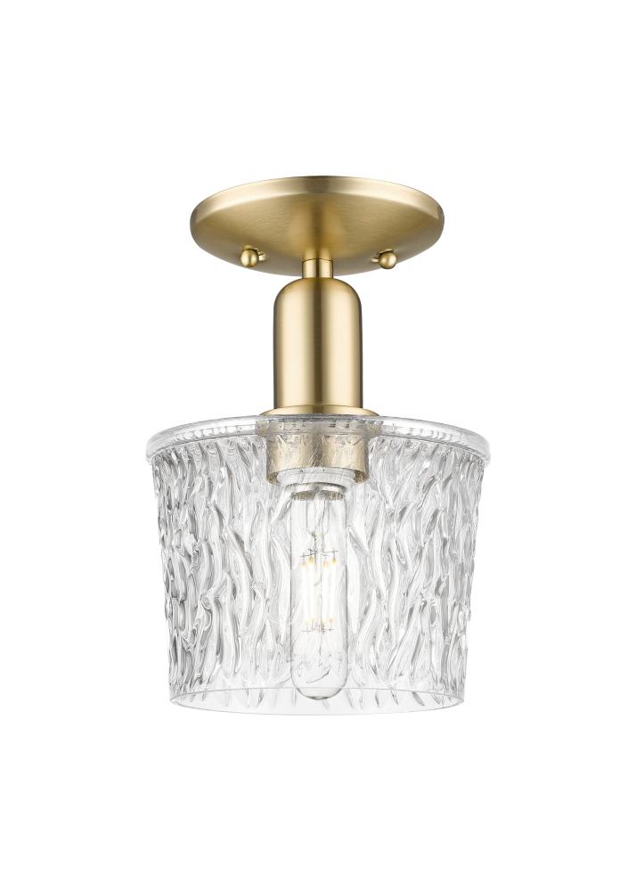 Niagara - 1 Light - 7 inch - Champagne Bronze - Semi-Flush Mount