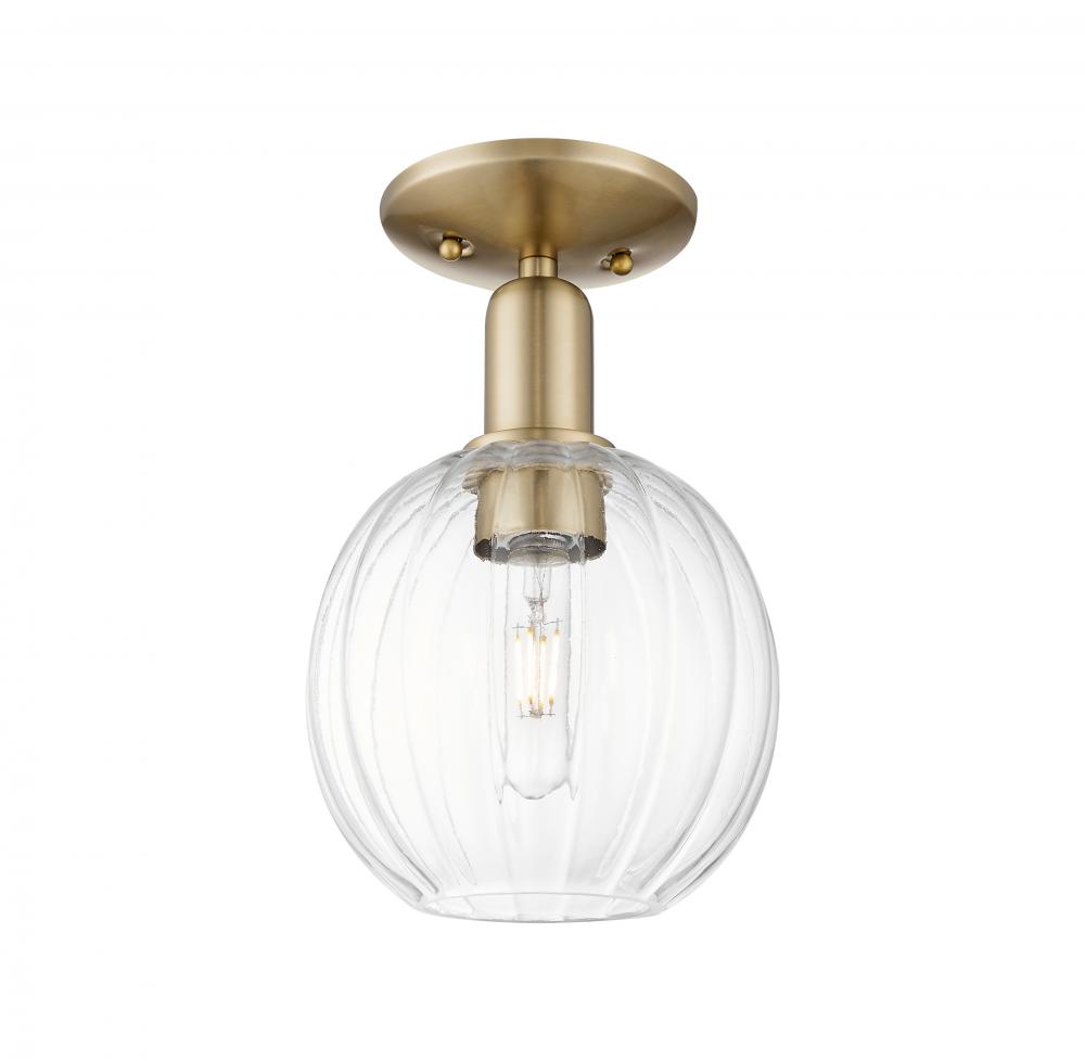 Preston Globe - 1 Light - 6 inch - Champagne Bronze - Semi-Flush Mount
