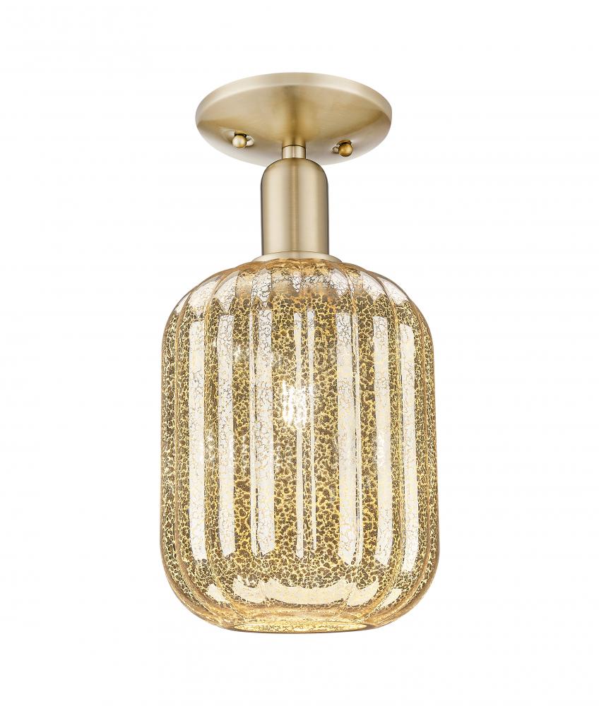 Preston Cylinder - 1 Light - 6 inch - Champagne Bronze - Semi-Flush Mount