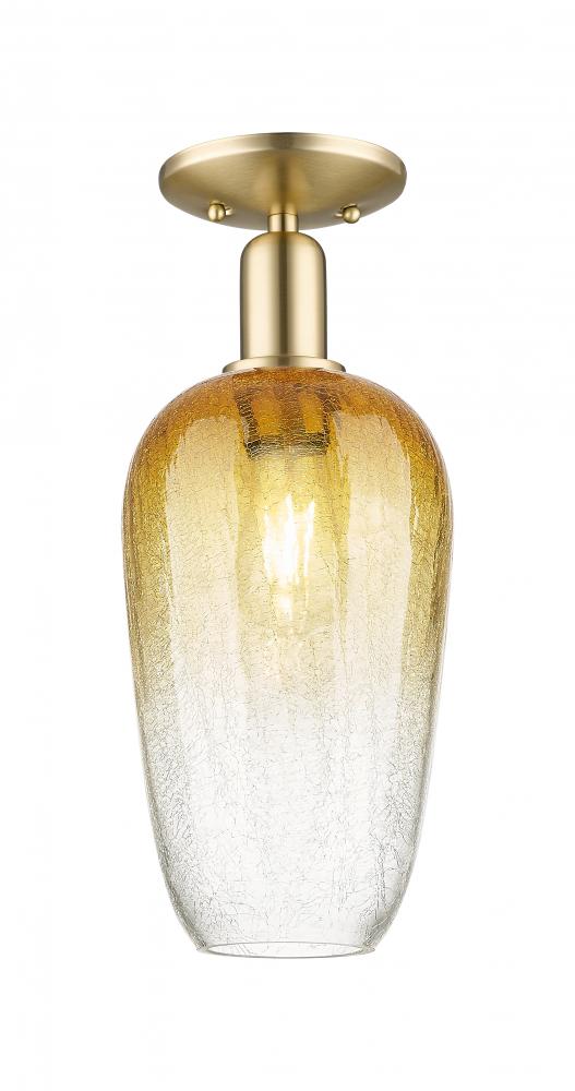 Brookhaven Flute - 1 Light - 6 inch - Champagne Bronze - Semi-Flush Mount