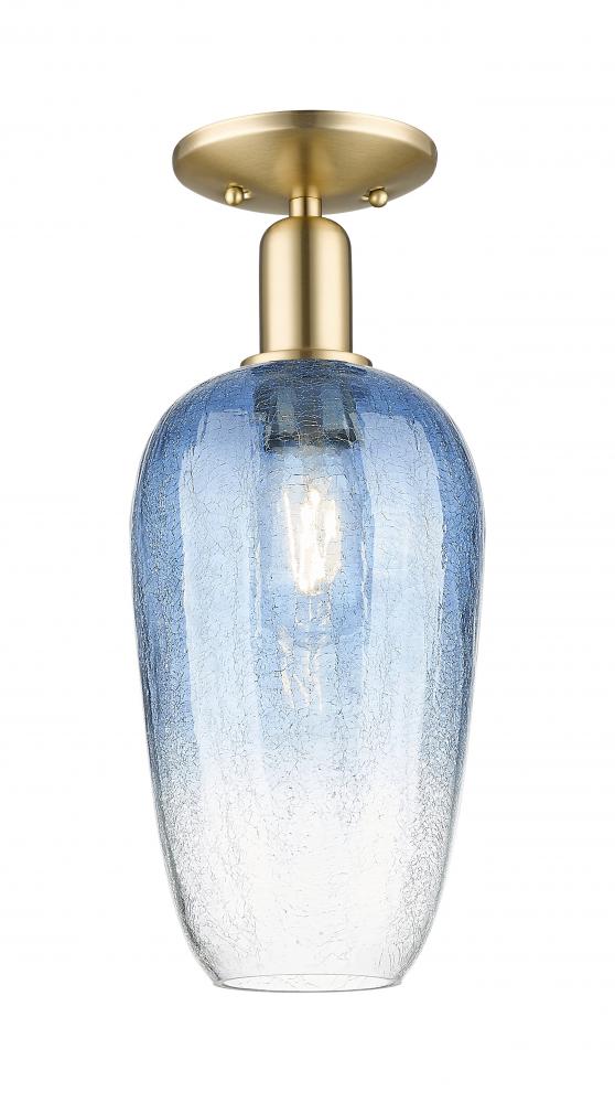 Brookhaven Flute - 1 Light - 6 inch - Champagne Bronze - Semi-Flush Mount