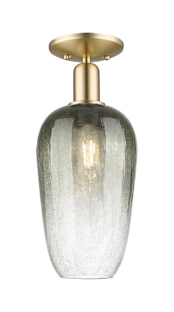 Brookhaven Flute - 1 Light - 6 inch - Champagne Bronze - Semi-Flush Mount