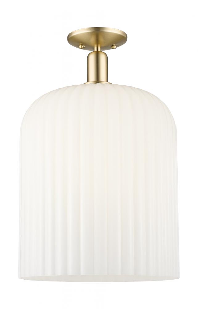 Bridal Veil - 1 Light - 12 inch - Champagne Bronze - Semi-Flush Mount