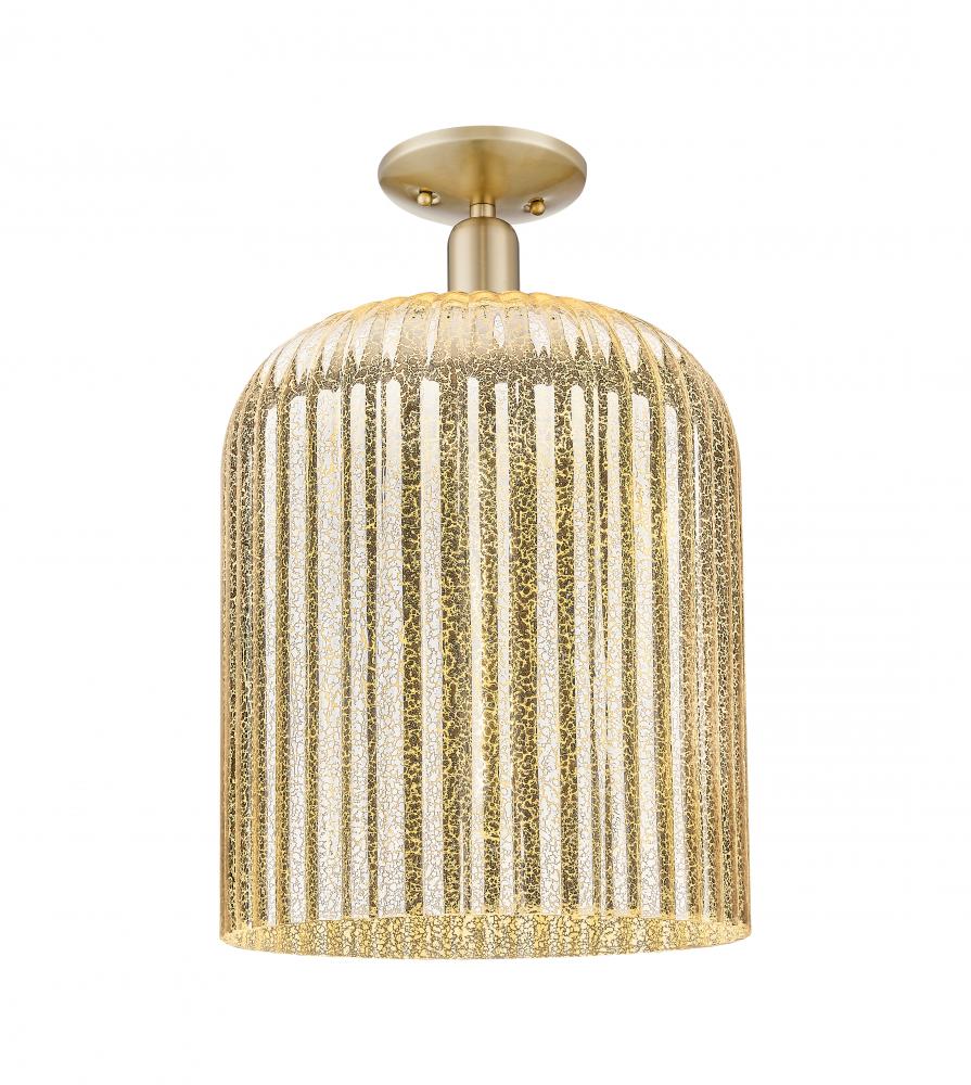 Bridal Veil - 1 Light - 12 inch - Champagne Bronze - Semi-Flush Mount