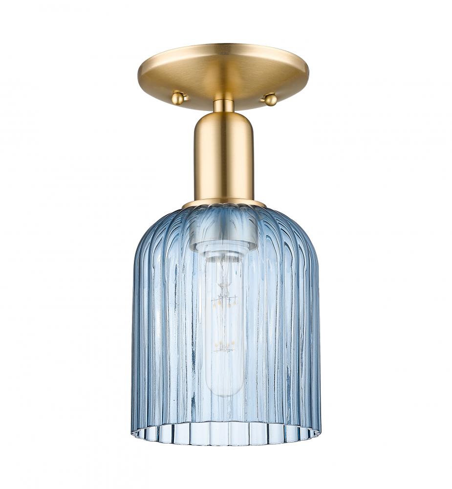 Bridal Veil - 1 Light - 6 inch - Champagne Bronze - Semi-Flush Mount