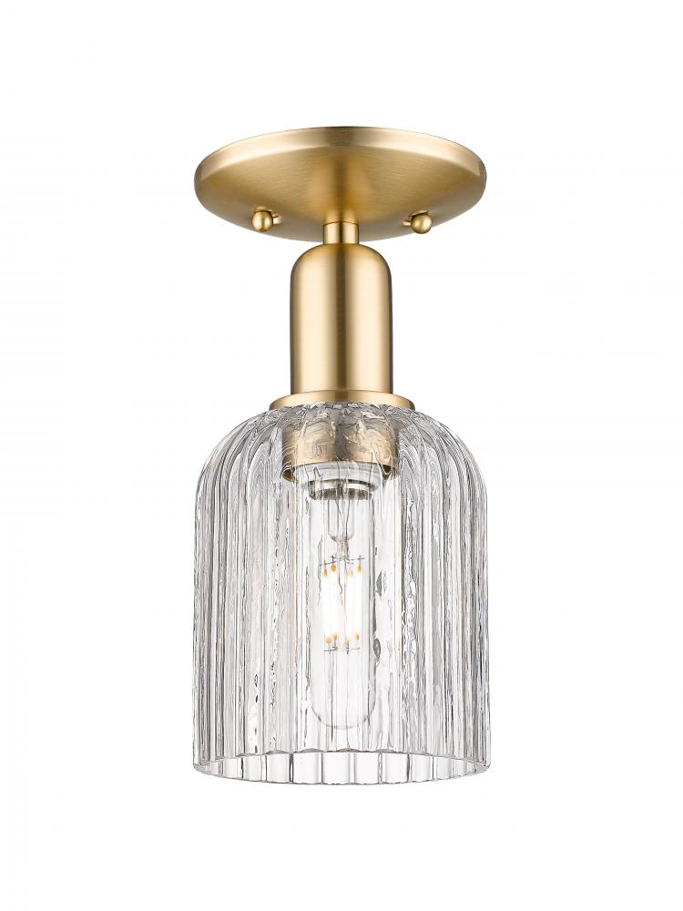 Bridal Veil - 1 Light - 6 inch - Champagne Bronze - Semi-Flush Mount